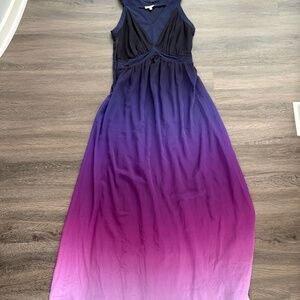 Ombre Maternity Maxi-Dress